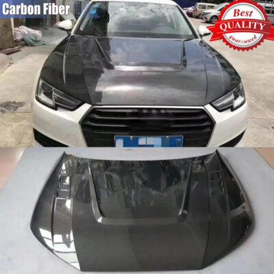 Car Accessories Front Bonnet Carbon Fiber Engine Cover Compatible Carbon Fiber Front Hood Bonnet Engine Cover For Audi A4 B9 S4 Sline RS4 2017-19 | eBay カーボンファイバーファイバーフロントエンジンフードボンネット F90 M5 4ドア 2018+用
