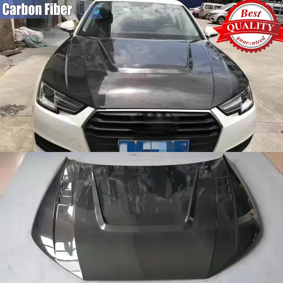 Крышка двигателя капот передний из углеродного волокна для Audi A4 B9 S4 Sline RS4 2017-19 - Изображение 2 из 4