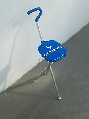 Grey Goose Collection branded Sport Seat walking stick made in USA