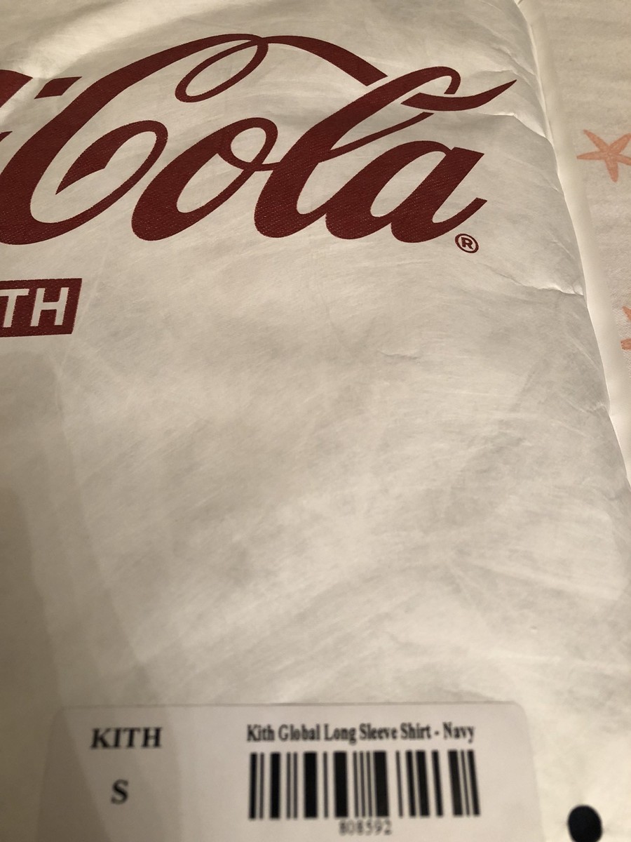 Kith x Coca-Cola Global L/S Tee Shirt Navy Coke NWT Sz S | eBay