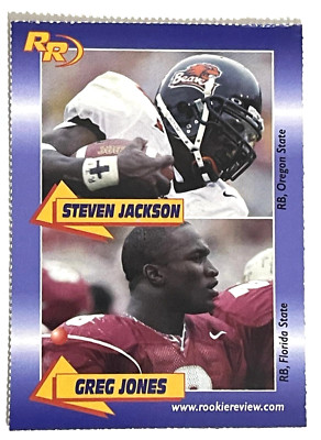 2003 ROOKIE REVIEW FOOTBALL STEVEN JACKSON GREG JONES #75 RAMS JAGUARS RC