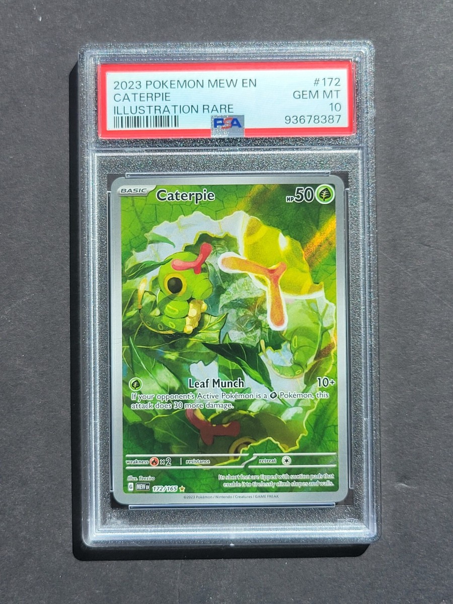 PSA 10 CATERPIE 172/165 - S&V 151 MEW EN ILLUSTRATION RARE