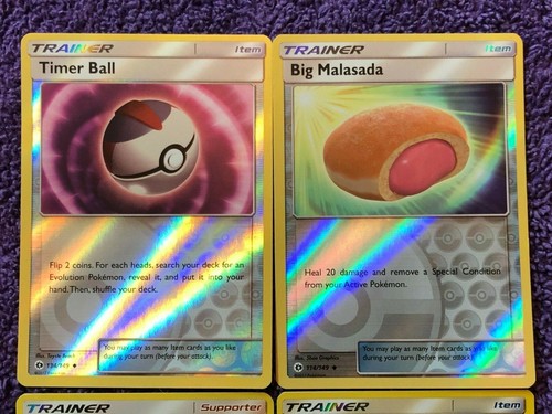 TRAINER HOLO ENHANCED HAMMER 124/145 BIG MALASADA 114/149 TIMER BALL 134/149 + - Picture 2 of 4