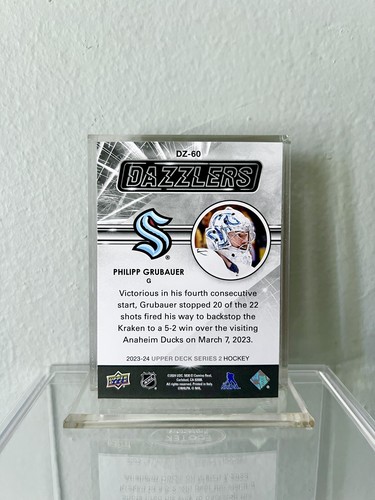 2023-24 Upper Deck Series 2 #DZ-60 Philipp Grubauer Orange Dazzlers Kraken - Imagen 2 de 3