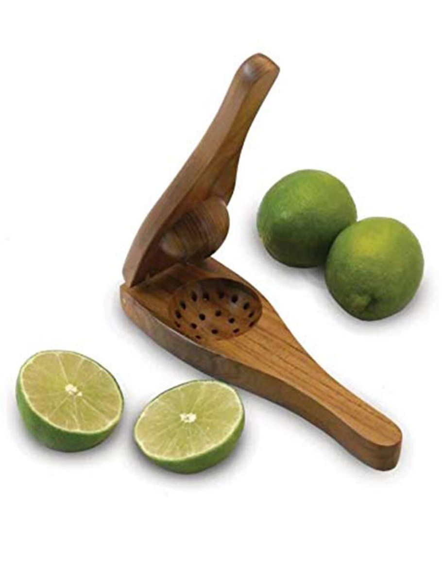 Indian Handmade Wooden Kitchen Lemon Lime Squeezer Maker By Hand Juicer  Press