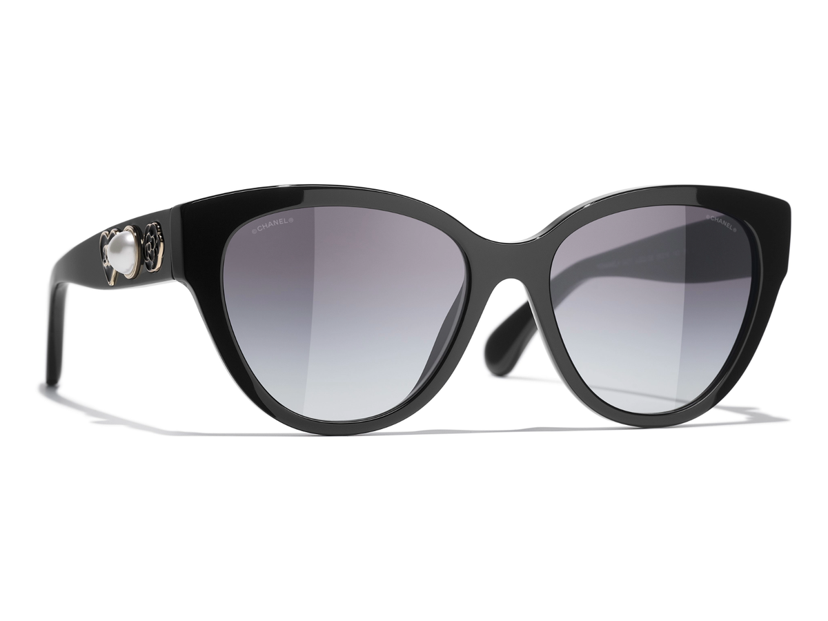 Chanel 5477-A C622/S6 Women's Black / Grey Gradient Sunglasses 56