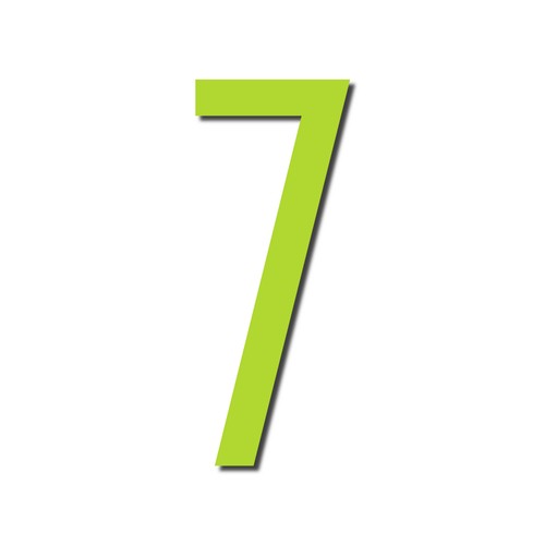 HOUSE NUMBER 7 Avenida Acrylic Large Floating Stylish Modern Gloss Black DIY - Imagen 17 de 18