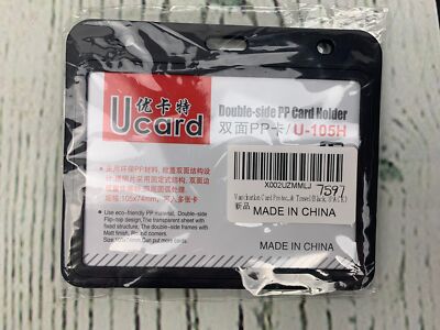 Card Protector 4X3 Inches Color Horizontal One Touch Card Sleeve Black