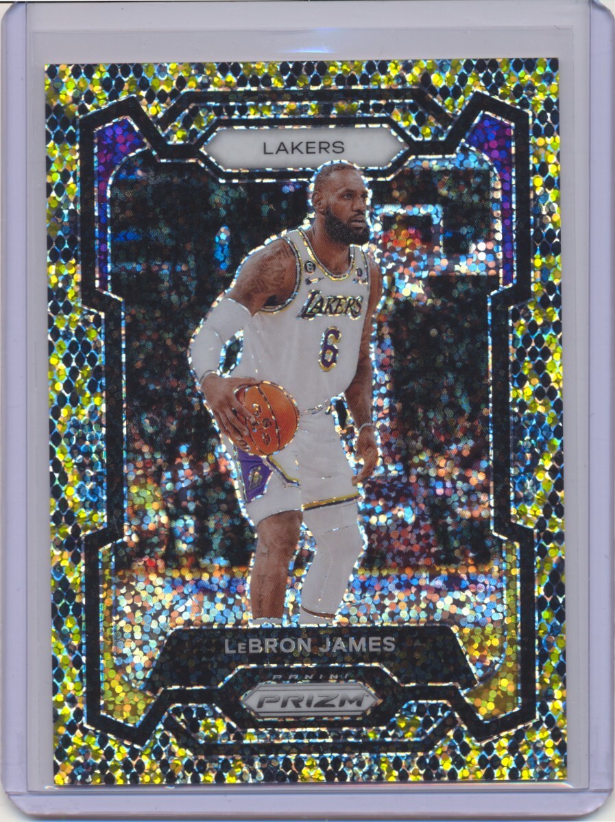LeBron James 2023-24 Panini Prizm 63 King Snake Prizm SSP