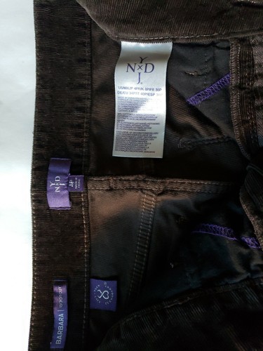 NYDJ Women's 'Barbara' Bootcut Corduroy Brown Pants $110 Sz 4p NWOT - Picture 4 of 6