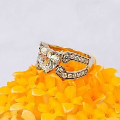 Oro 9 Carati - Maestoso Anello Con Acquamarina Diamanti E - Catawiki - Foto 8