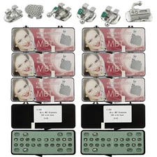 10 Sets Dental Orthodontic Brackets Brace Buccal Tube Metal MBT 022 345 6-6 Mini