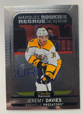 Jeremy Davies RC 2021-22 Upper Deck O-Pee-Chee Platinum Marquee Rookies #252