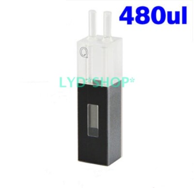 1pcs 480ul   flow cuvette with glass tube 4 * 12mm 200nm-2500nm 1.5mm #F6