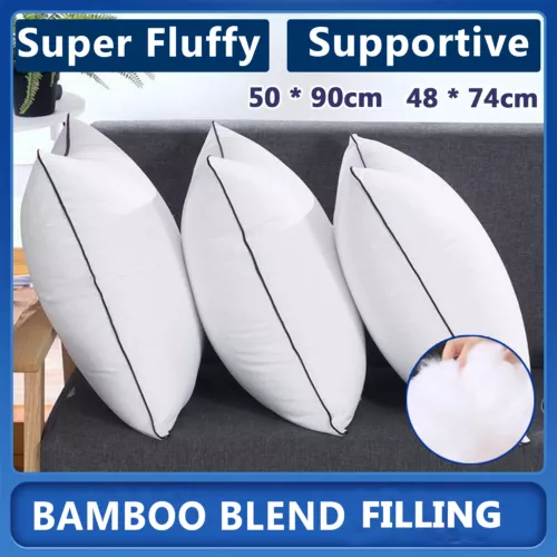 2/4/6 Pack Hotel Quality Bamboo Pillows Ultra Soft Breathable Home Bed Pillow AU