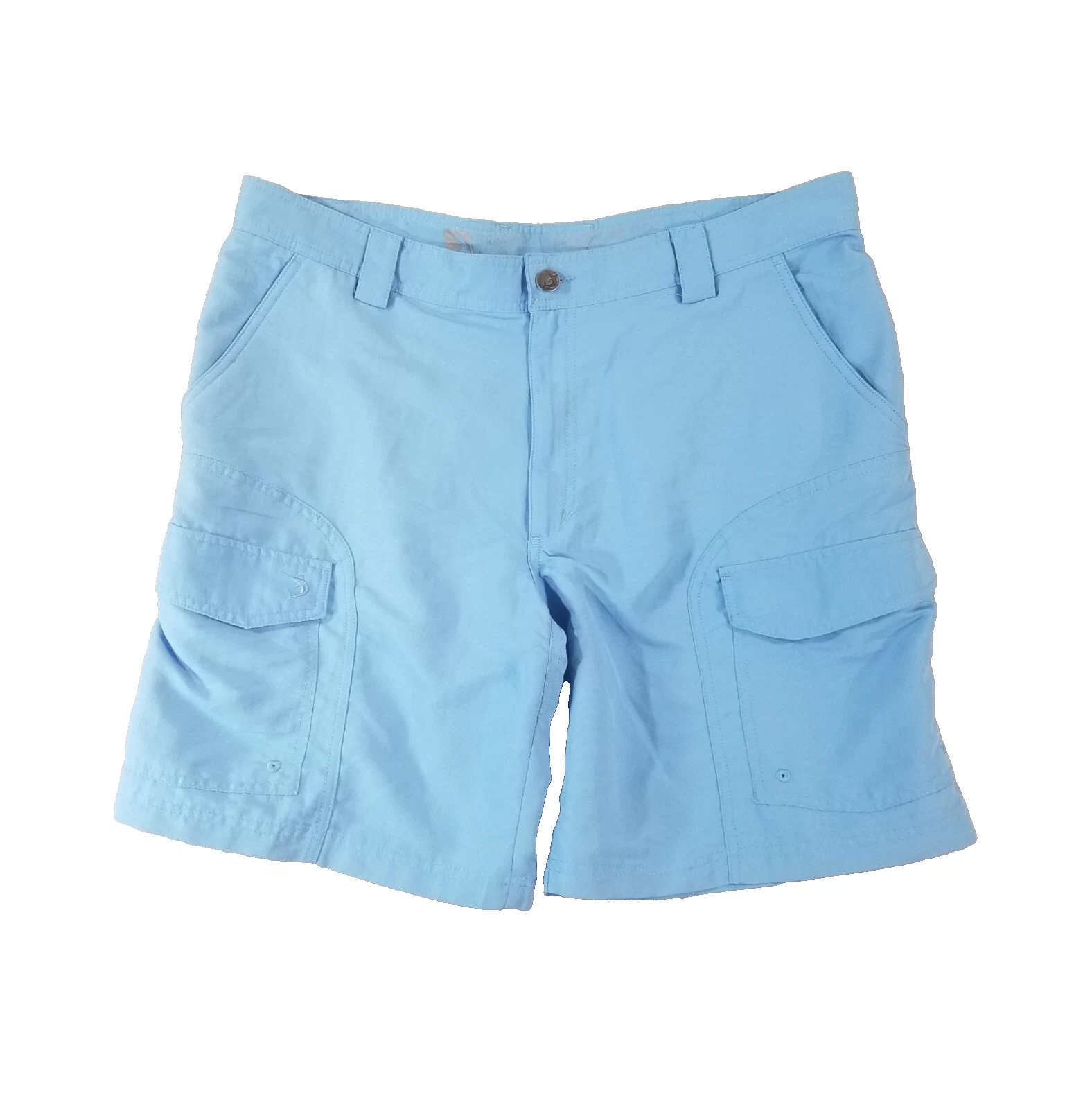 Reel Legends cargo hiking shorts men's 38 x 9 blue nylon outdoor fishing beach
