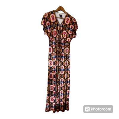 New Directions Women s Size 12 Tribal Aztec Southwestern Midi Dress NWOT