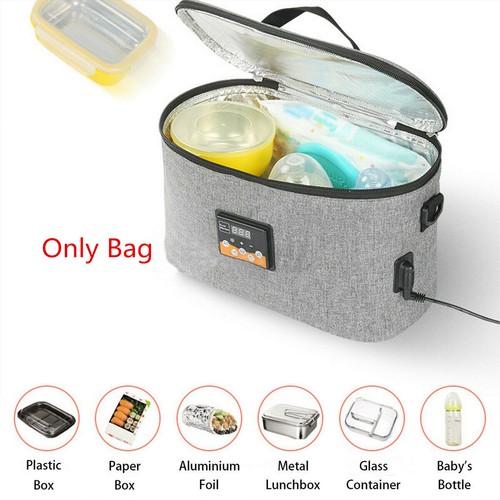 Large Capacity 12V Car Electric Heating Bag Food Lunch Box Warmer W/Charger Plug - Bild 10 von 12