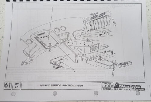 MANUALE RICAMBI LAMBORGHINI ROADSTER 1996 - 1997 RISTAMPATO PETTINE RILEGATO - Foto 2 di 6