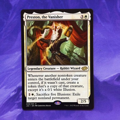 Preston, the Vanisher J22 Jumpstart 2022 22 MTG Magic Rabbit Wizard Commander