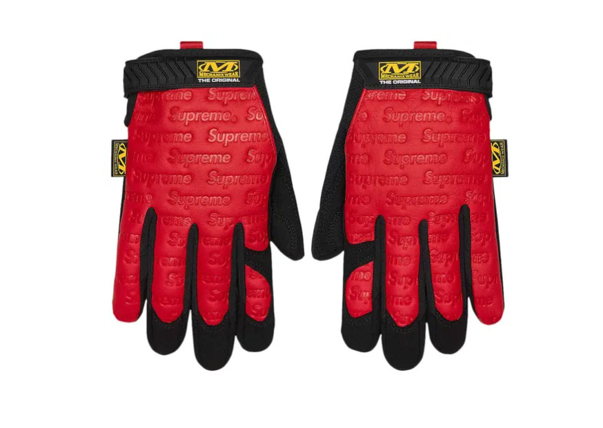 Рабочие перчатки из кожи Supreme Mechanix Красныечерные - Размер маленький 20890₽