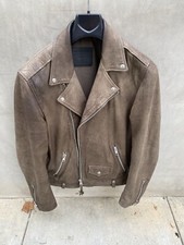 AllSaints Milo Light Brown Leather Biker Jacket Sz M  Retail  649