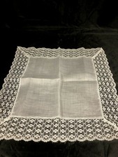 Beautiful Vintage Hankie With Lace White Wedding