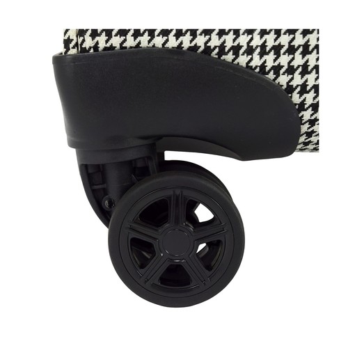 London Fog Oxford III Expandable Spinner, Black-White, 29-Inch - Picture 3 of 6