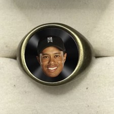 TIGER WOODS RING - HEAVY PLATED - 4 FINISHES TO CHOOSE FROM - SILVER, GOLD, Etc