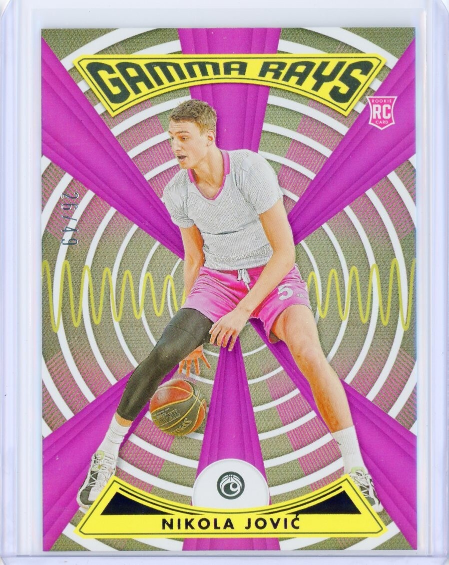 2022-23 Panini Chronicles Gamma Rays NIKOLA JOVIC Purple RC Rookie