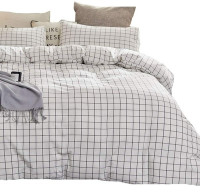 ATsense Duvet Cover Queen, 100% Washed Cotton, Bedding Duvet Cover Set, 3-Piece,  eBay