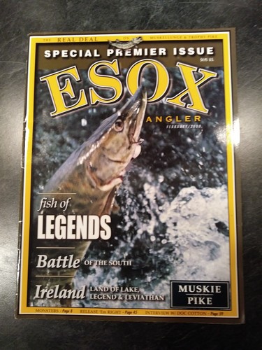 ESOX ANGER PREMIERENAUSGABE MAGAZIN Musky Muskie Hechtwahn brennt Kain Herbeck