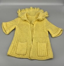 Childs Wool Cardigan Sweater, Hand Knitted, 1950's