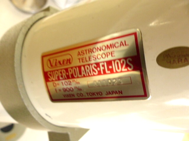 Vixen Super Polaris FL-102S Fluorite APO Refractor Telescope 