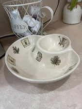 Pfaltzgraff Naturewood Chip Dip Server Bowl  10" USA