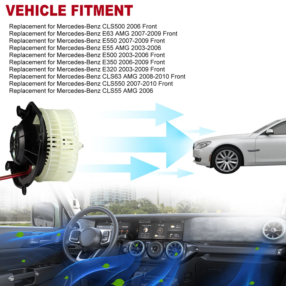 Nuevo motor de soplador de aire acondicionado para Mercedes W211 C219 E320 E500 E550 CLS550 2118300408 Foto 4 de 4