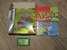 Official Pokemon Leaf Green Version Nintendo Gameboy GBA with Box