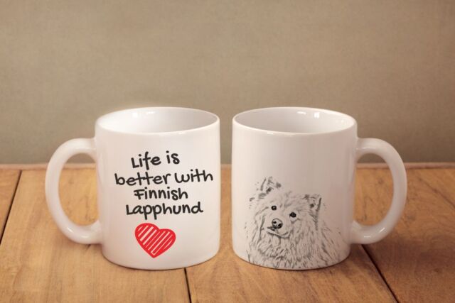 Finnish Lapphund - ceramic cup mug "Life is better" AU