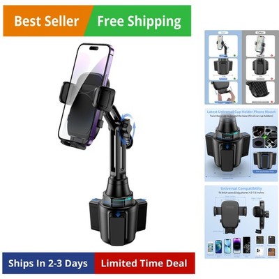 Cup Phone Mount for Car, [Upgraded Version] Universal Cup Phone Cradle Holder...