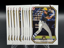 Lot (10x) BRADY EBEL Brewers 2026 Bowman Baseball ALL paper base card #142