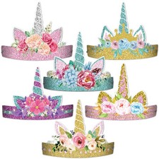 chiazllta 12 Pieces Unicorn Birthday Party 10inch 4.7inch, Purple,blue,pink