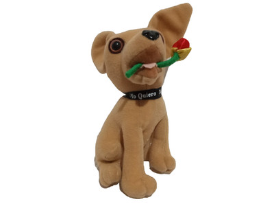 Applause Taco Bell ''Yo Quiero'' Chihuahua Dog with Rose Plush 7'' Vintage 1990s