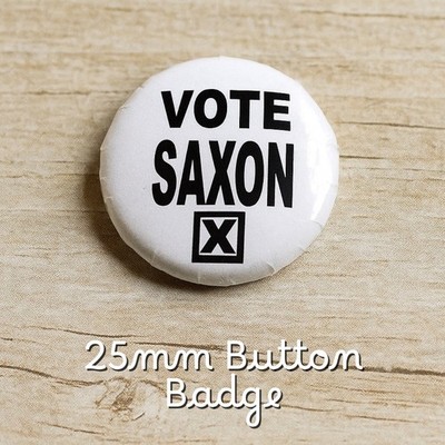 Vote Saxon Doctor Who The Master David Tennant 25mm Button Badge.