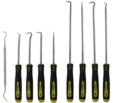 9Pcs Precision Pick & Hook Set w/ Fine Probe - Electronics Hobby Repair Tools