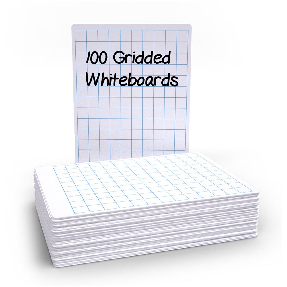 Show-me Basics Pack 100 gridded drywipe boards