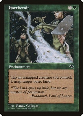 Tempest  MTG   1    Earthcraft  Magic Rare  NM