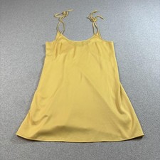 Urban Outfitters Slip Dress Womens Medium Yellow Tie Strap Sexy Coquette 90s Y2K