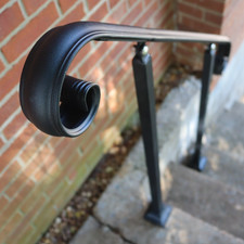 Adjustable Metal Handrail with Scroll End - Make A Rail Grab Rail - Victorian