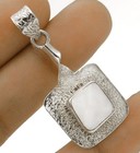 Natural 2CT White Topaz 925 Sterling Silver Pendant Jewelry 1 3/4'' Long @9-9 — photo 2