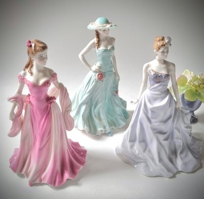 Royal Worcester Vintage Figur des Jahres Fine Bone China 1996, 1997, 1998